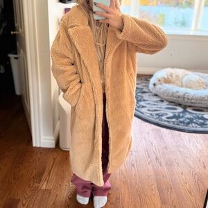 Fur trench coat